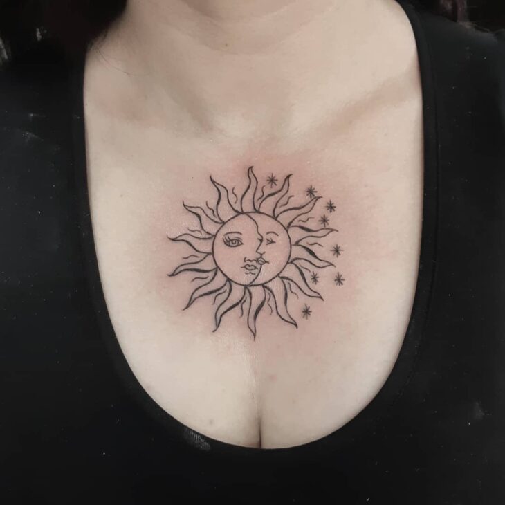 tatuagem de sol e lua 51
