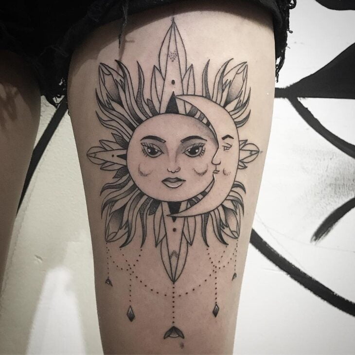 tatuagem de sol e lua 110