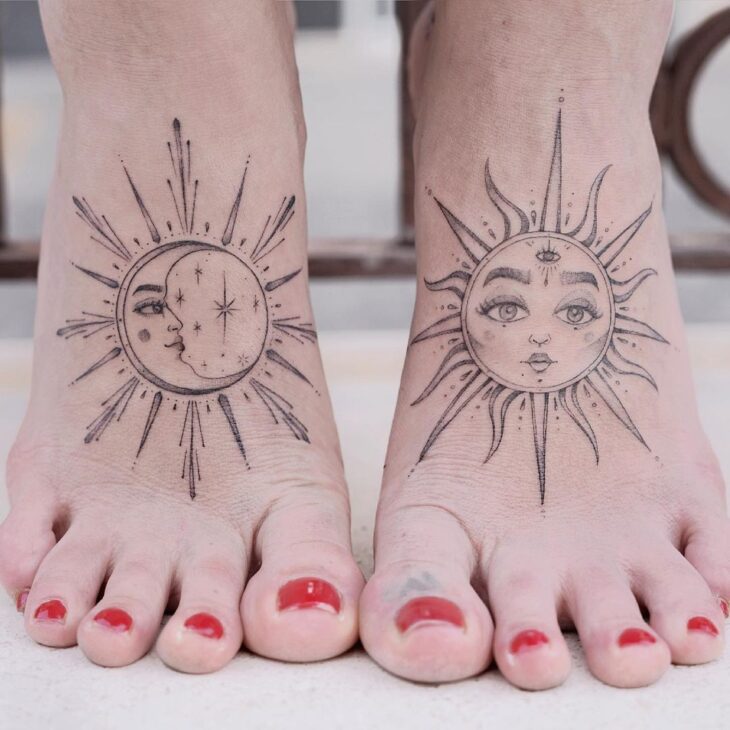 tatuagem de sol e lua 67