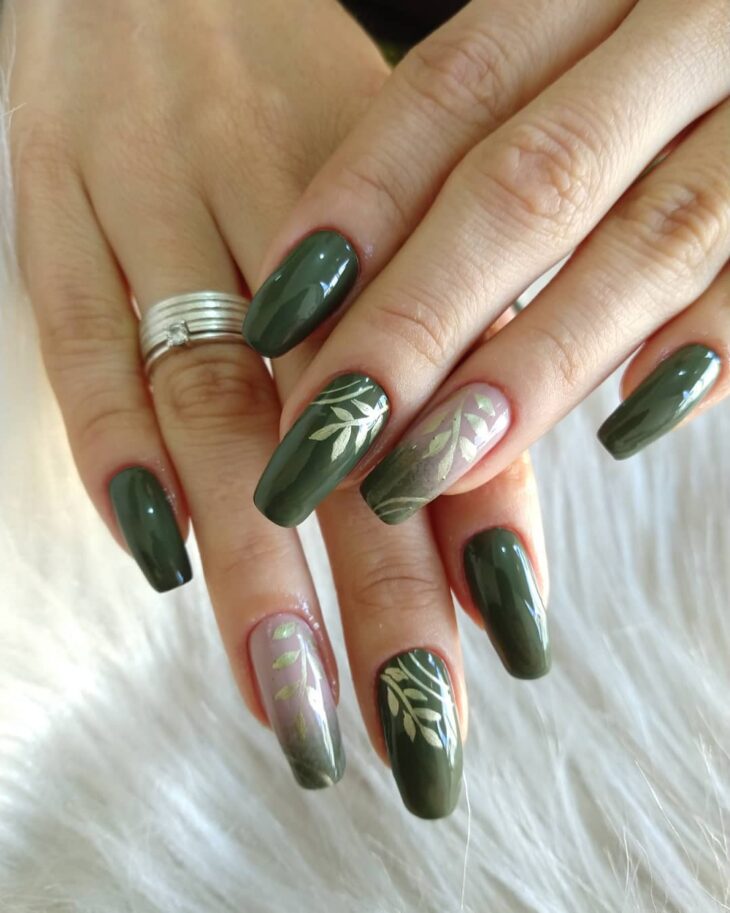 unhas decoradas verde 86