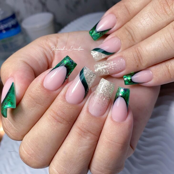 unhas decoradas verde 87