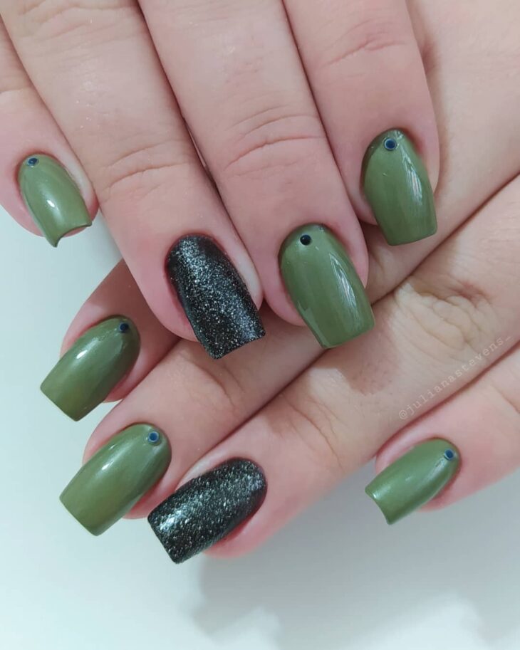 unhas decoradas verde 117