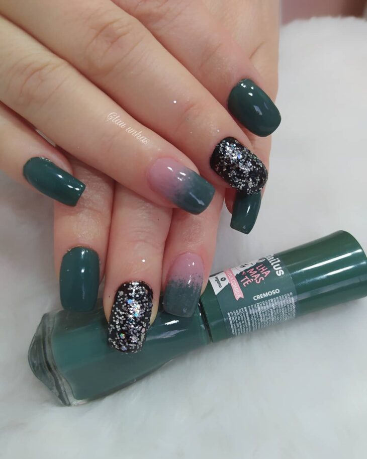 unhas decoradas verde 123