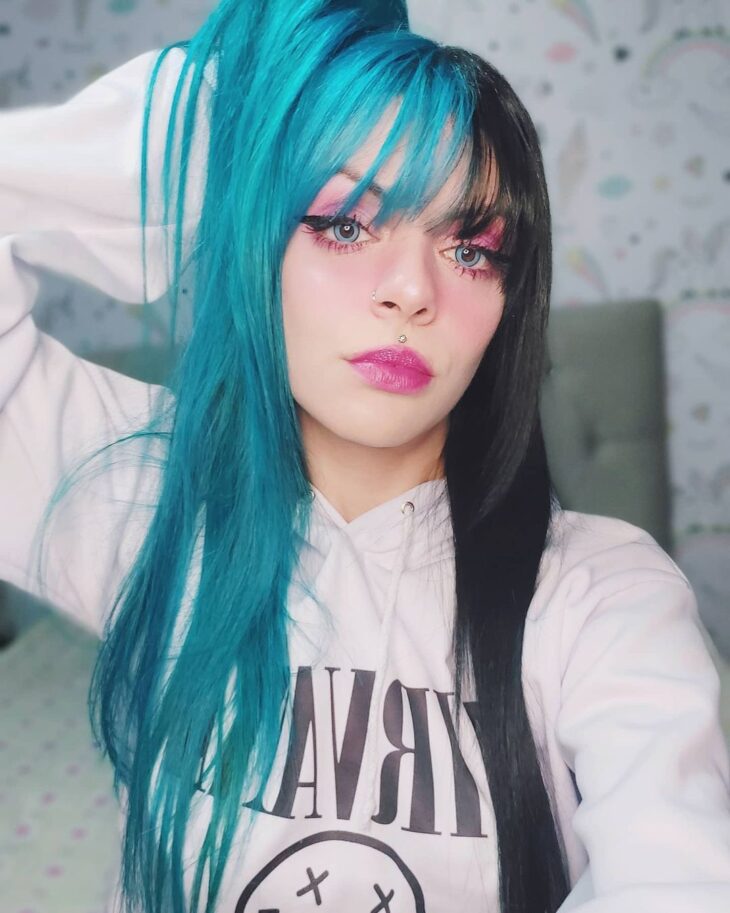 cabelo azul turquesa 61