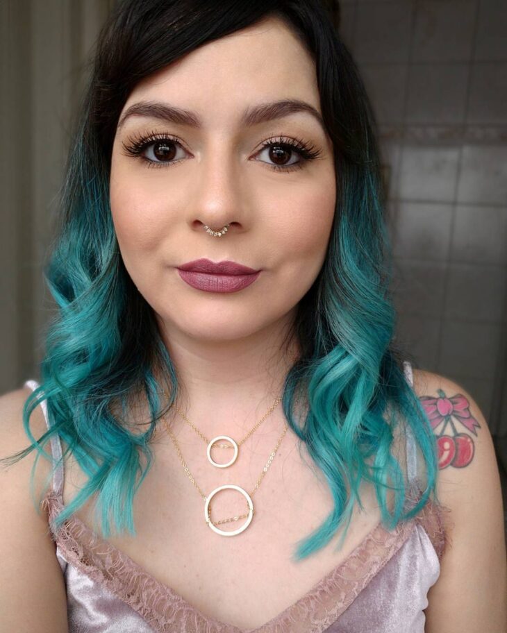 cabelo azul turquesa 81