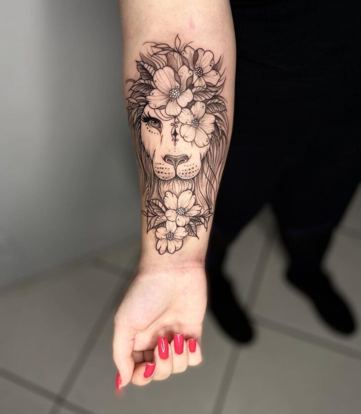 tatuagem de leão 112