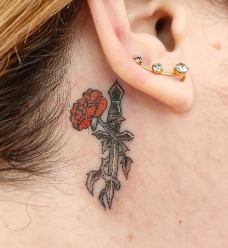 tatuagem atrás da orelha 95