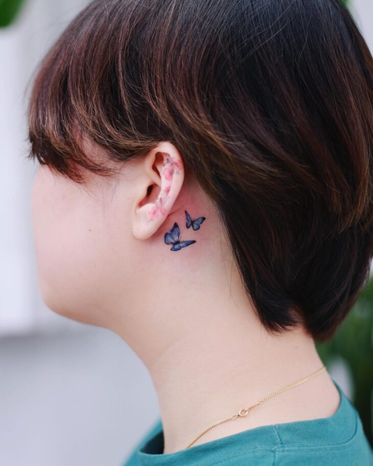 tatuagem atrás da orelha 85