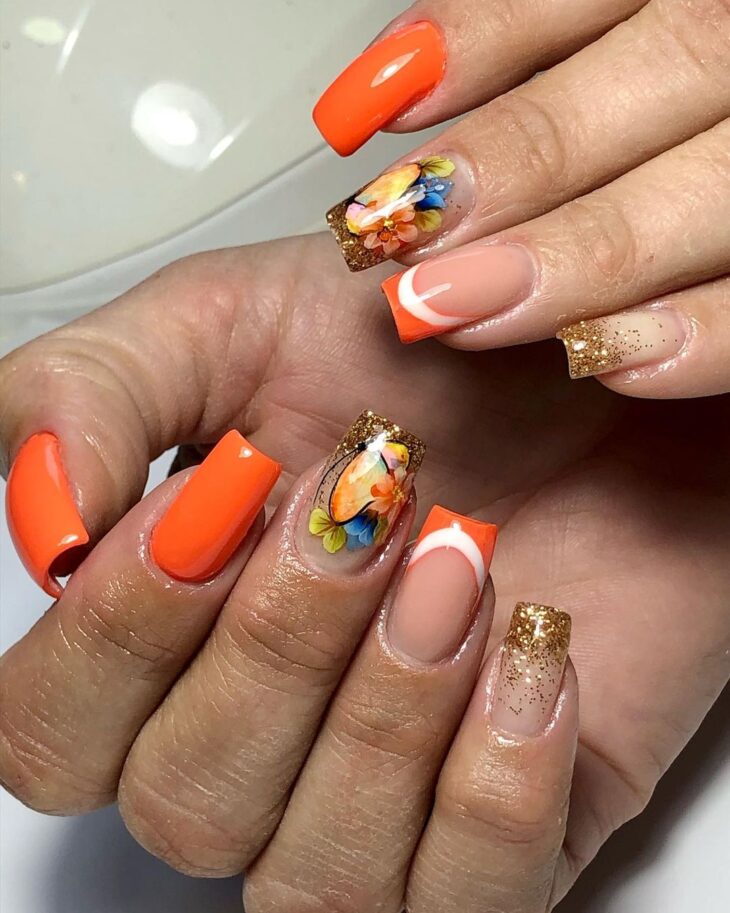 unhas laranja 67