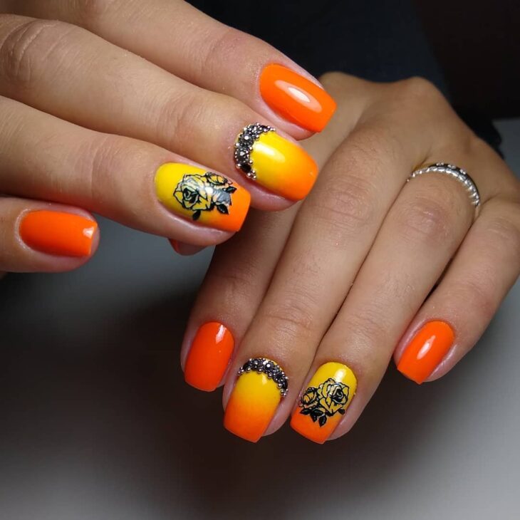 unhas laranja 72