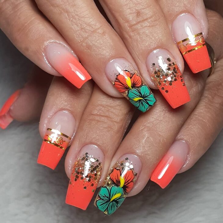 unhas laranja 73