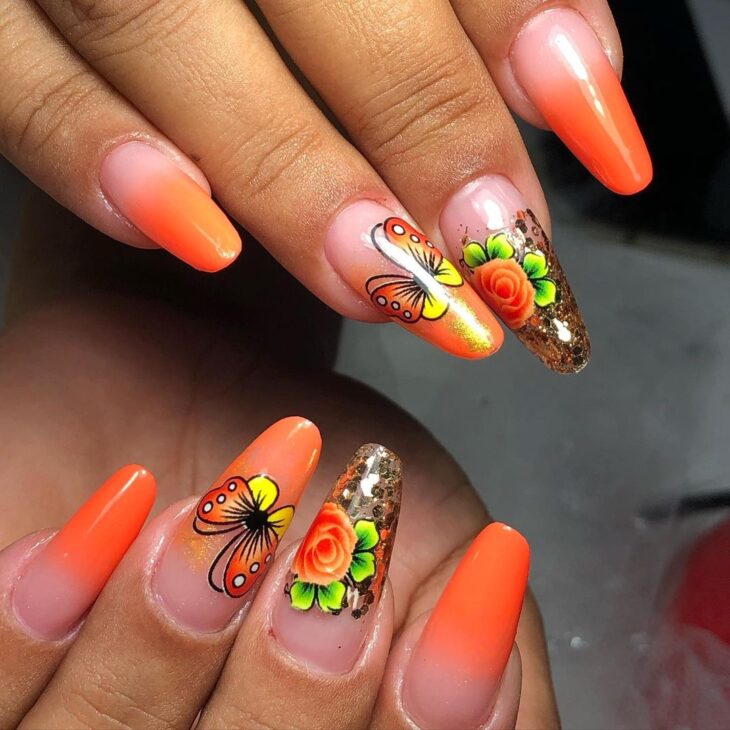 unhas laranja 79