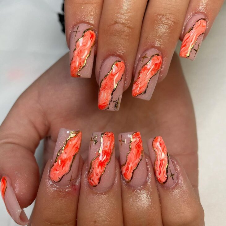 unhas laranja 80