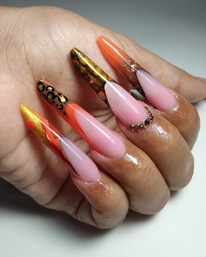 unhas laranja 87