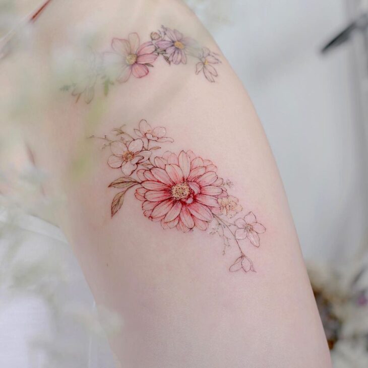 tatuagem de flor 100