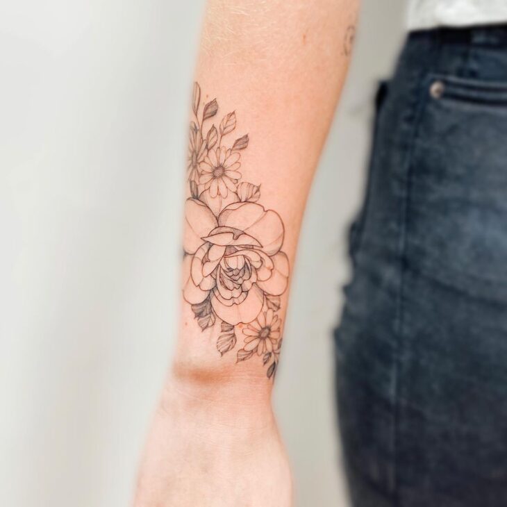 tatuagem de flor 115