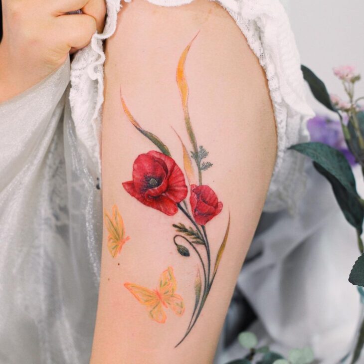 tatuagem de flor 65