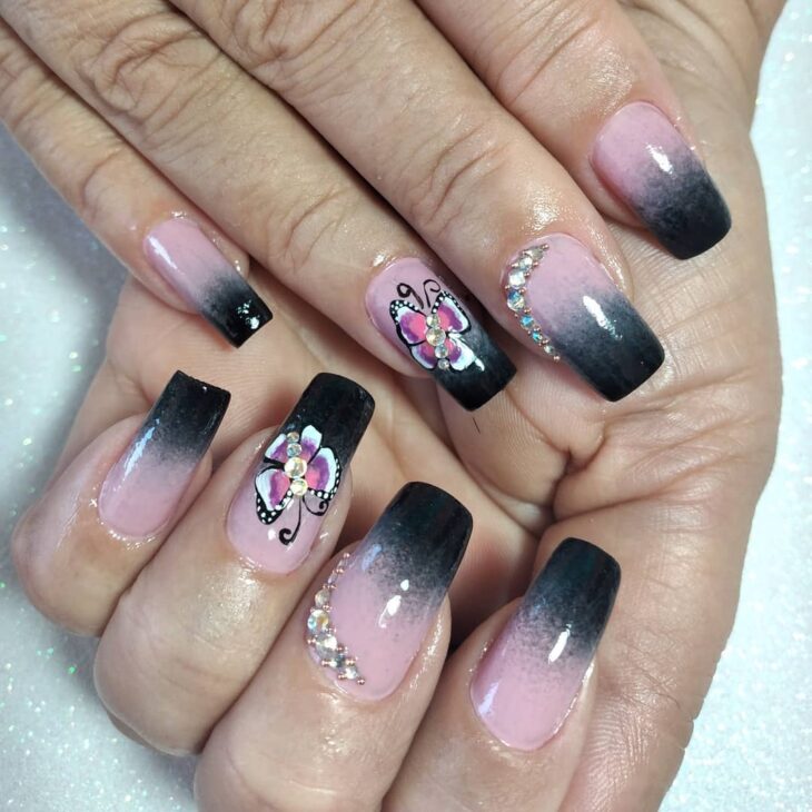 unhas degrade rosa 81