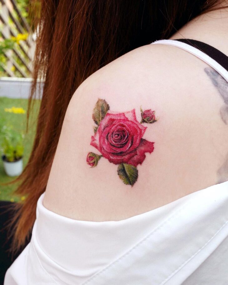 tatuagem de rosa 143