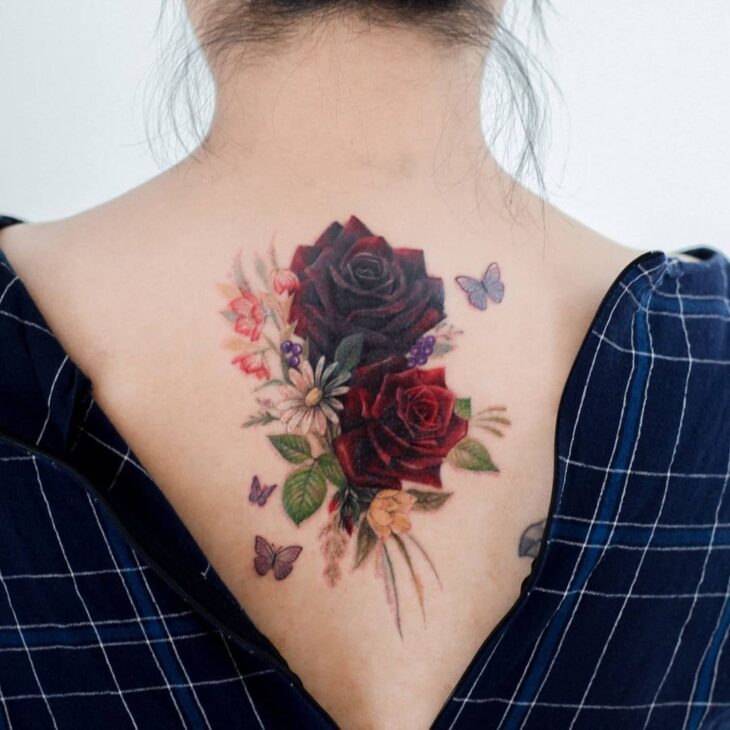 tatuagem de rosa 45