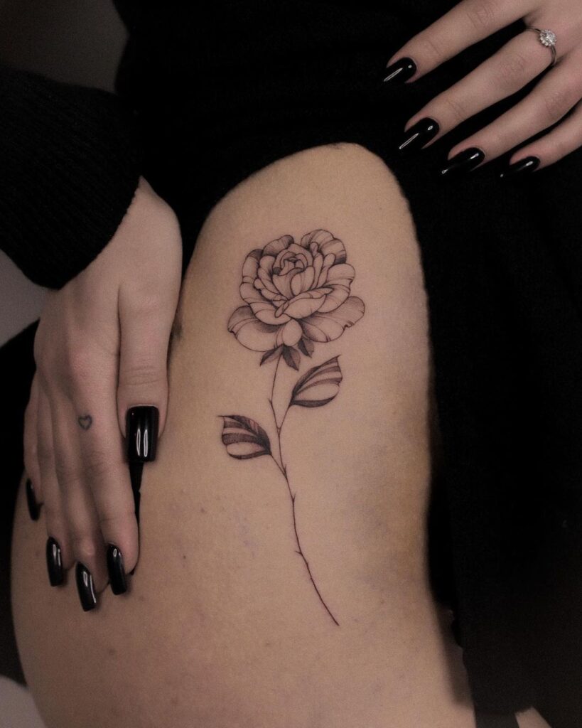 tatuagem de rosa 180