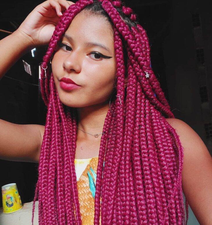 box braids vermelho 66