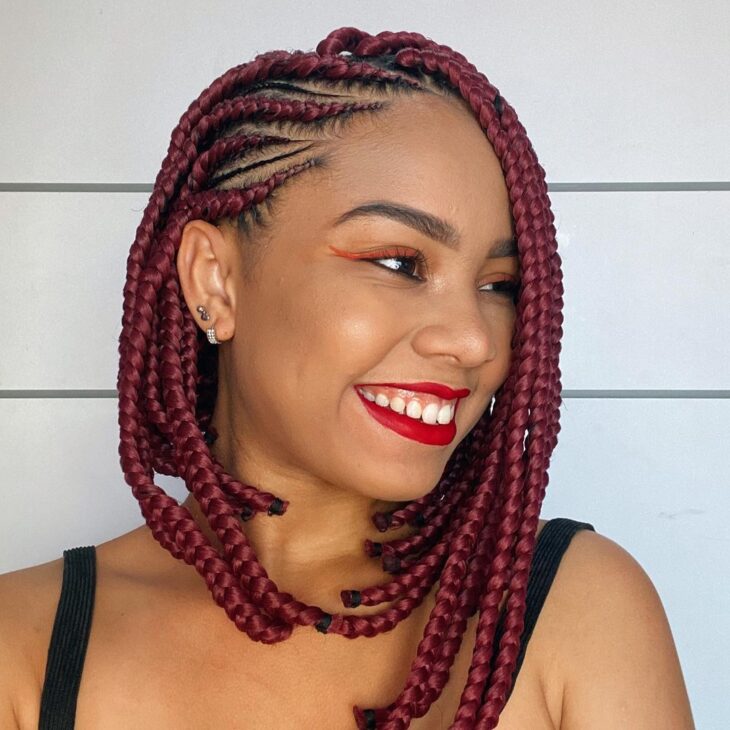 box braids vermelho 74