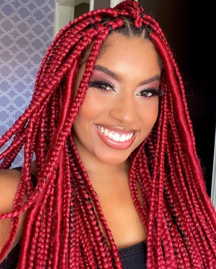 box braids vermelho 75