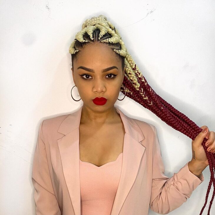 box braids vermelho 76