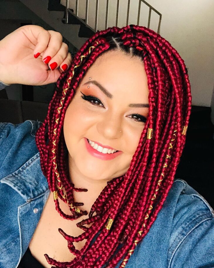 box braids vermelho 46