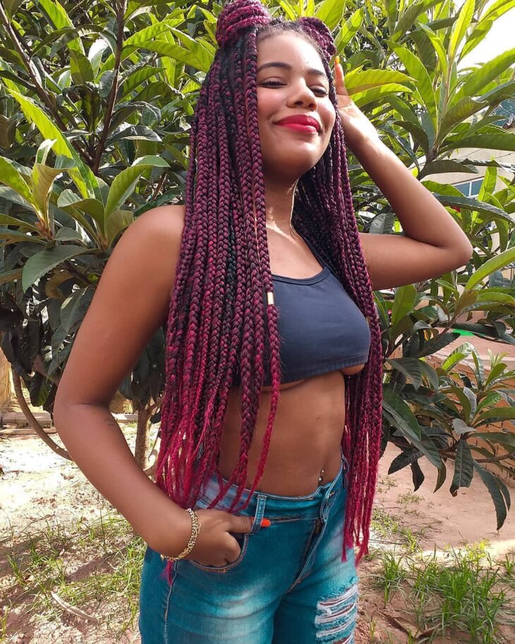 box braids vermelho 48