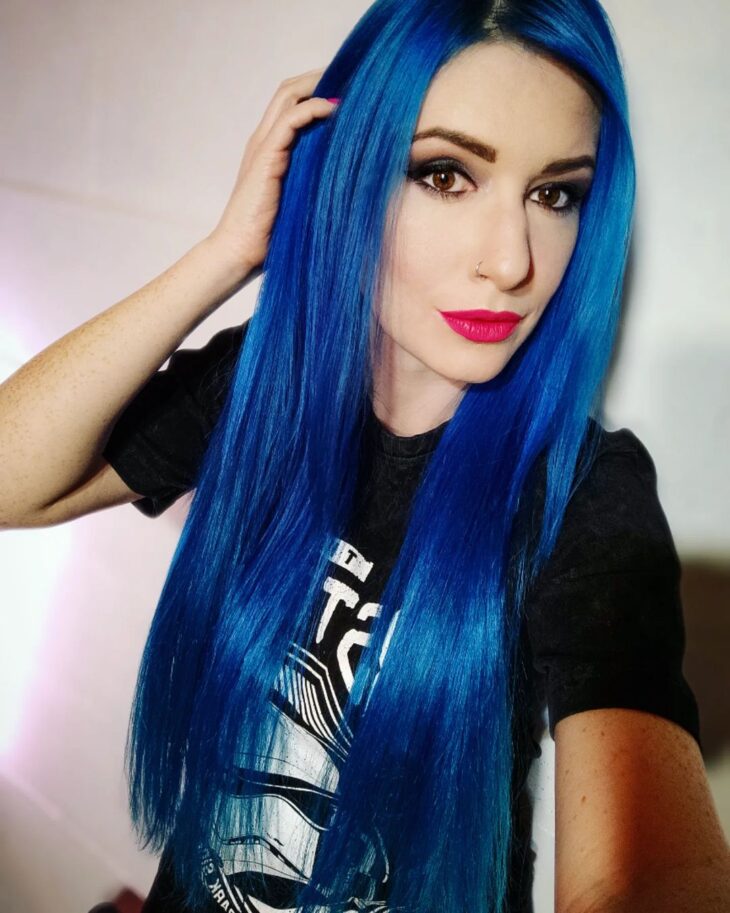 cabelo azul-escuro 73