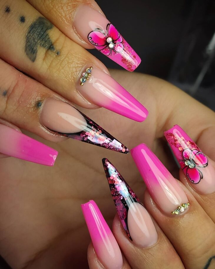 unhas stiletto decoradas 166