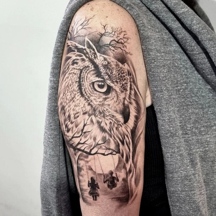 tatuagem de coruja 18