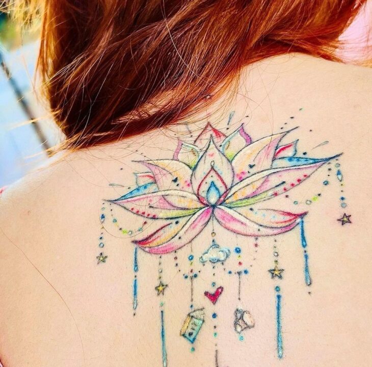 tatuagem de flor de lótus 17