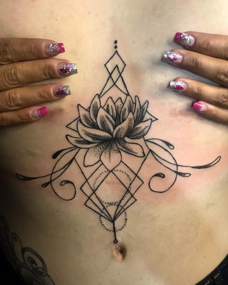 tatuagem de flor de lótus 78