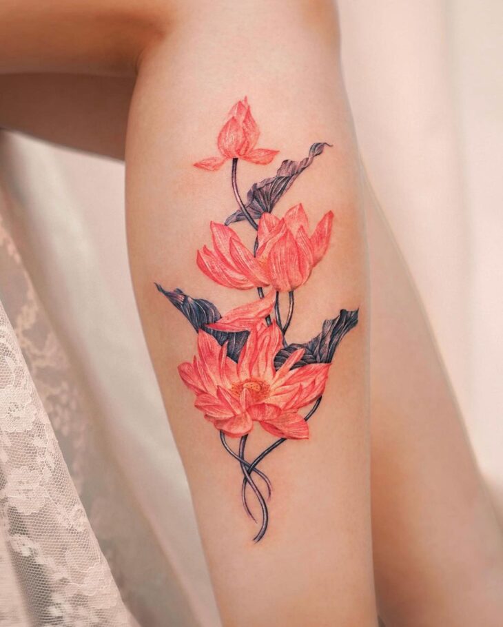 tatuagem de flor de lótus 34