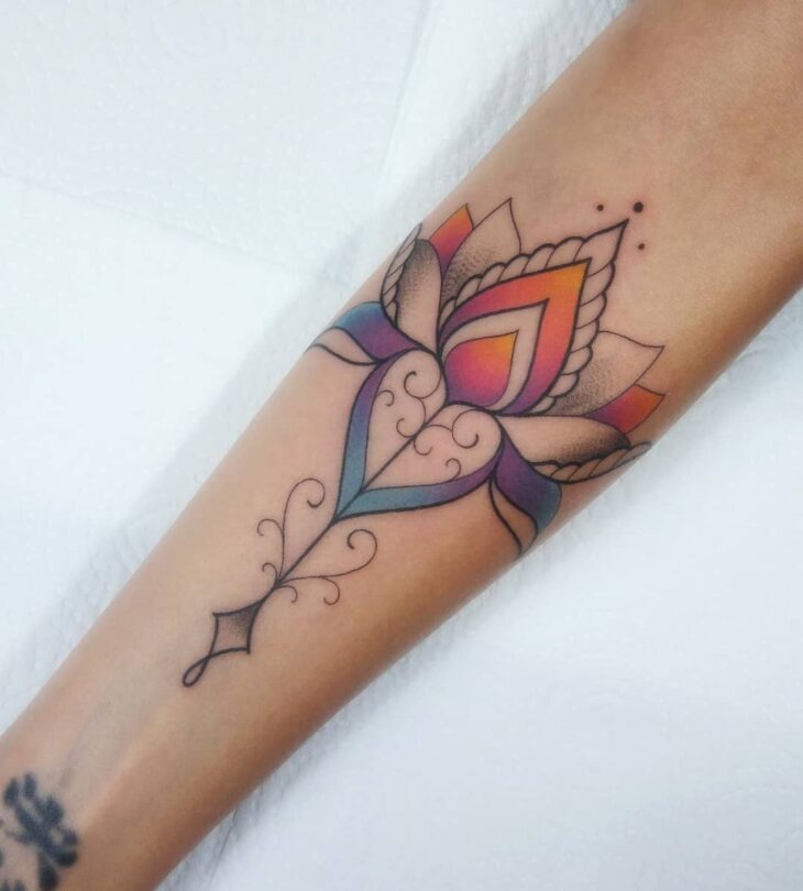 tatuagem de flor de lótus 35