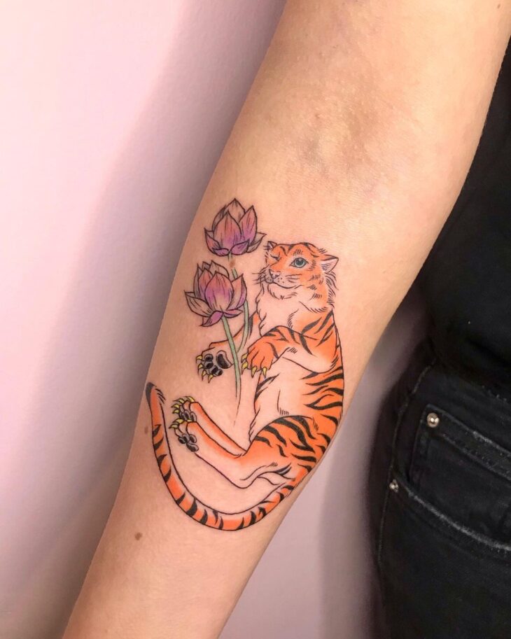 tatuagem de flor de lótus 91