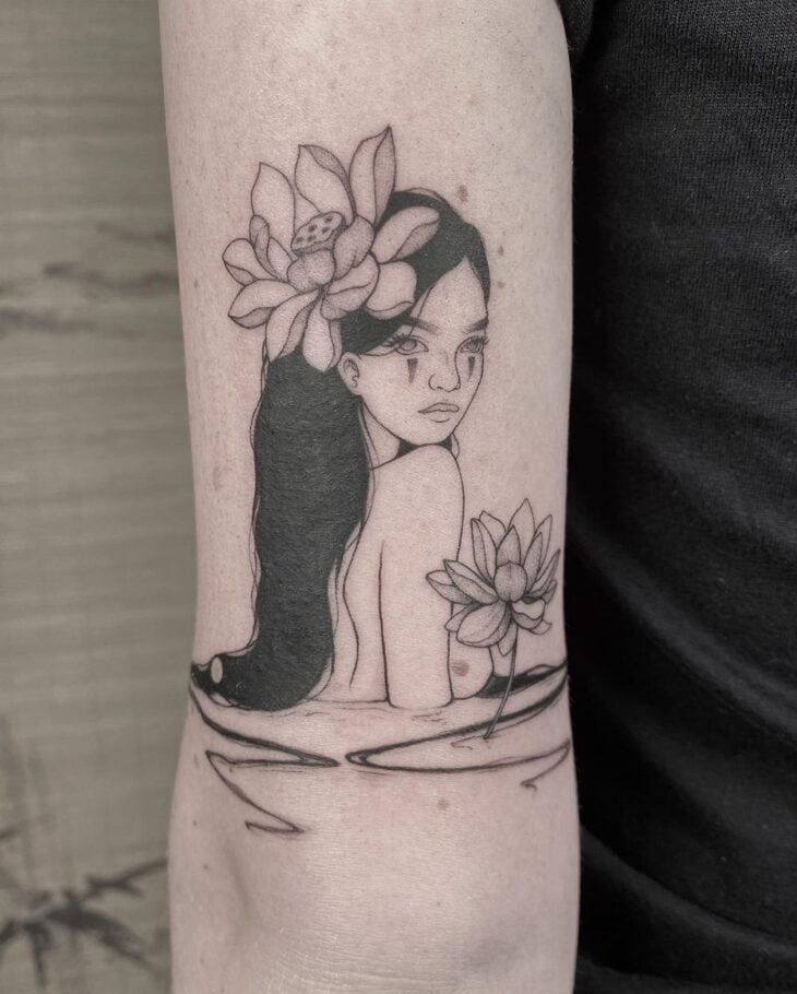 tatuagem de flor de lótus 44
