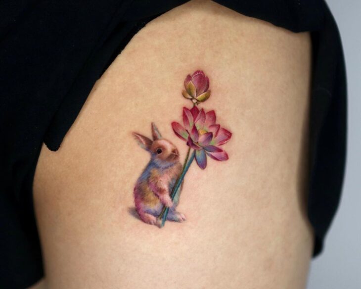 tatuagem de flor de lótus 97