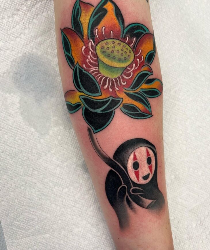 tatuagem de flor de lótus