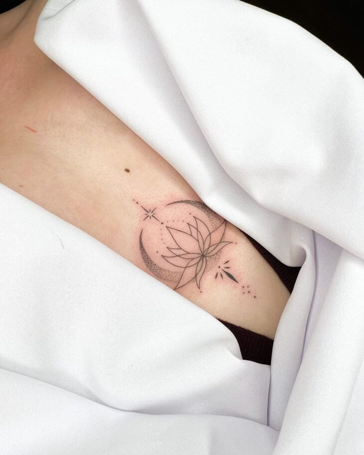 tatuagem de flor de lótus