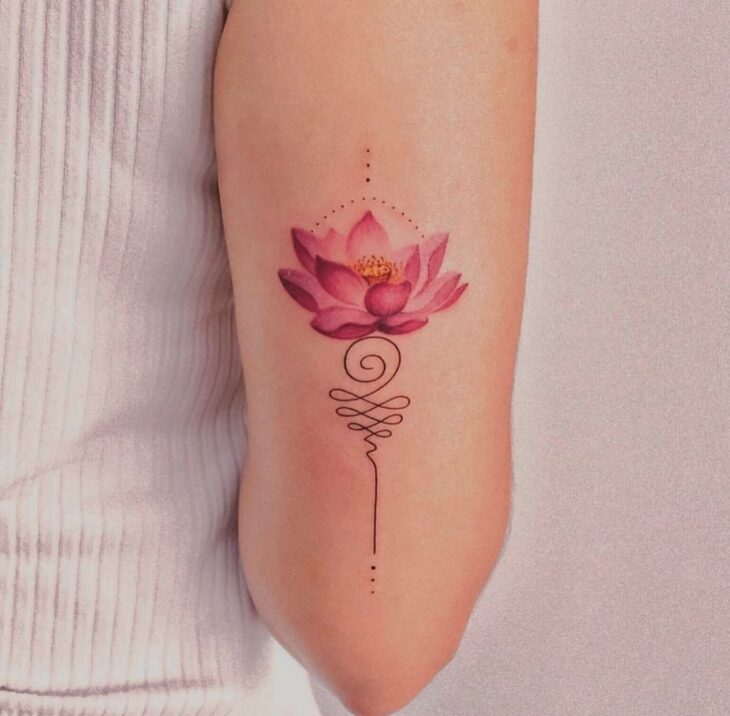 tatuagem de flor de lótus