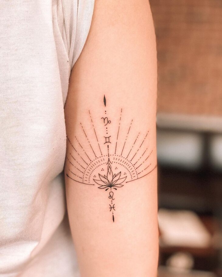 tatuagem de flor de lótus