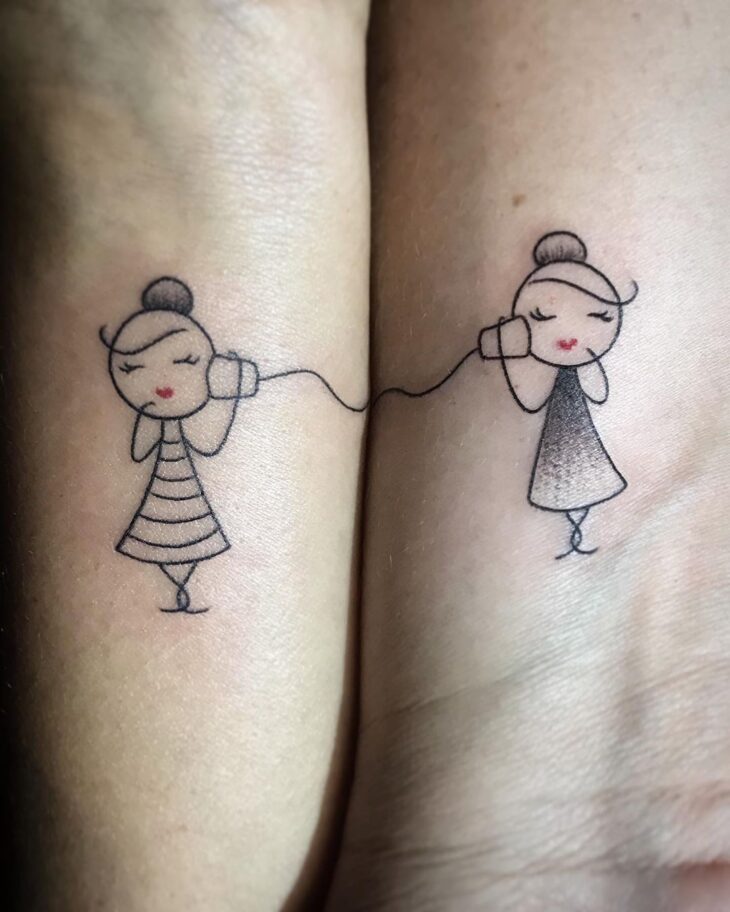 tatuagem de irmãs