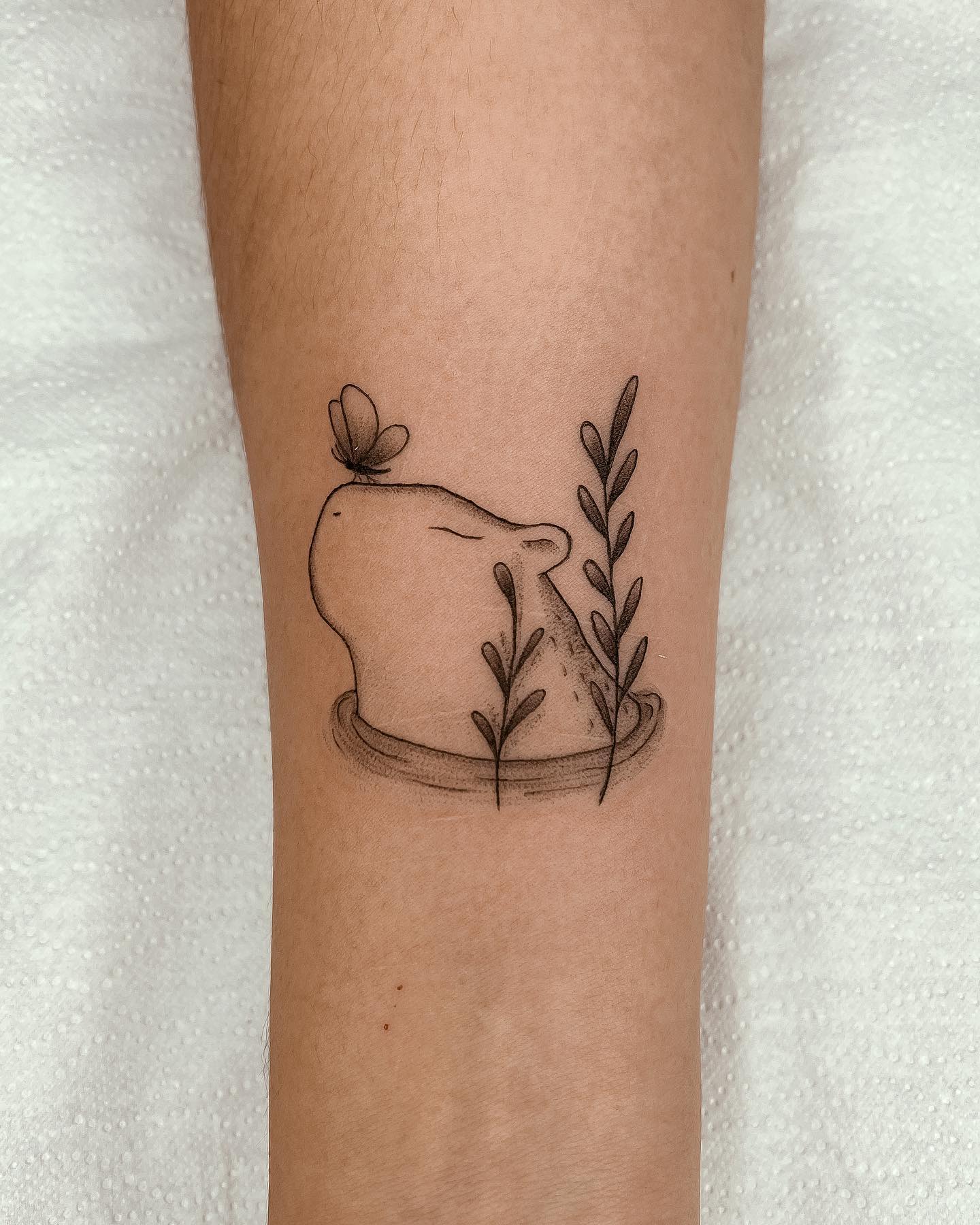 tatuagem de capivara