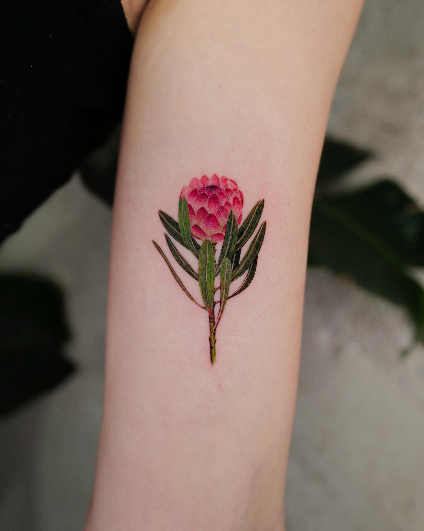 tatuagem de flor colorida