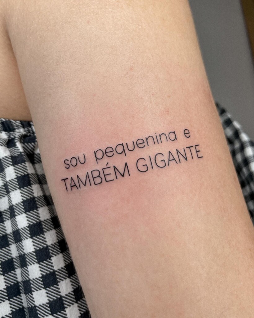 tatuagem de frase