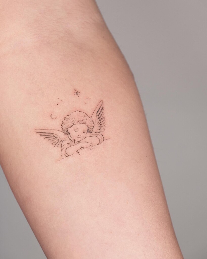 tatuagem de anjo feminina
